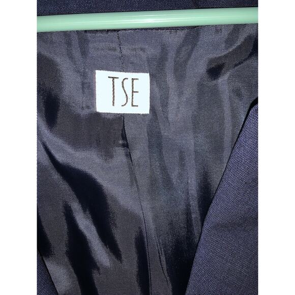 TSE Blue Wool & Mohair designer Suit Style jacket Blazer Fully Lined UK16 US12 - Picture 4 of 8
